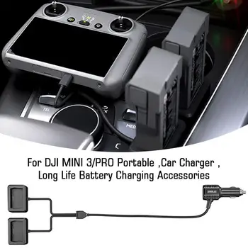 Автомобильное зарядное устройство для дрона dji Mini 3 Pro с длительным сроком службы, аксессуары для зарядки аккумулятора, двойной выход с быстрым USB-портом для автомобиля, внедорожника, грузовика