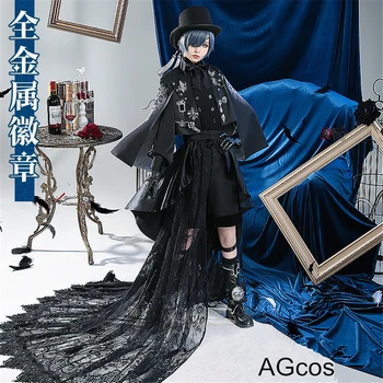 Предварительная продажа AGCO!! Черный Дворецкий Ciel Phantomhive 15-Летие Выставки Платье Косплей Костюм