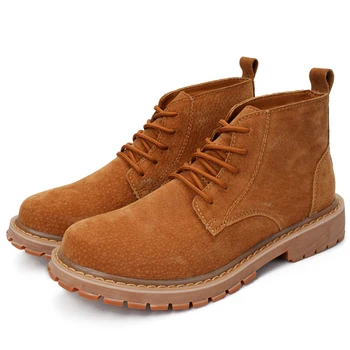 Осенне-зимние мужские ботинки из натуральной кожи, резиновые Ботильоны, мужская Замшевая уличная зимняя рабочая обувь, военные зимние ботинки для мужчин Botas