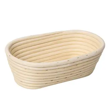 Плетеная корзина для расстойки хлеба ручной работы, овальная корзина из ротанга, корзина для хлеба в форме пищевой буханки