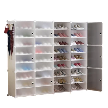 Полка для обуви 9-ярусный шкаф для хранения обуви, 72 пары пластиковых полок для обуви, органайзер для шкафа, прихожая, спальня, Прихожая