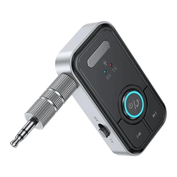 Шумоподавляющий Bluetooth-Совместимый Адаптер 5.3 Портативный Беспроводной Аудио Aux для Автомобильного Музыкального Приемника-Передатчика Динамик R2LC