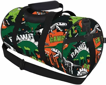 Дорожная спортивная сумка со скелетом динозавра Grunge T-Rex, сумка на ночь для мужчин, женская сумка для выходных, спортивная сумка для путешествий, спортивная сумка-тоут