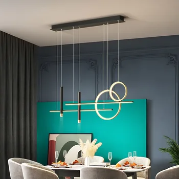 Современная светодиодная потолочная люстра Минималистичный декор для обеденных столов Кухонной барной стойки Подвесное освещение Подвесной светильник