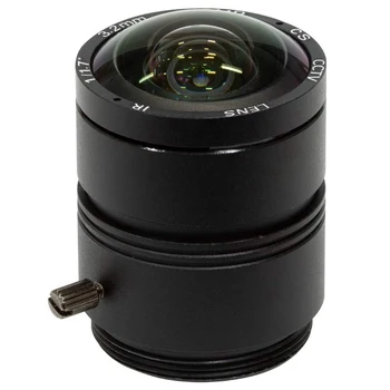 120-Градусный сверхширокоугольный CS-объектив для камеры Raspberry Pi HQ, фокусное расстояние 3,2 мм с ручной фокусировкой
