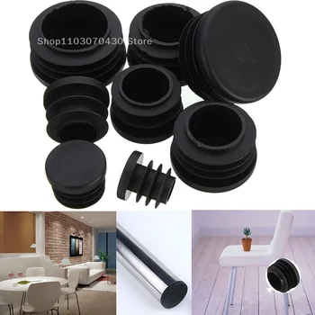 10x черных пластиковых заглушек-заглушек для круглых труб